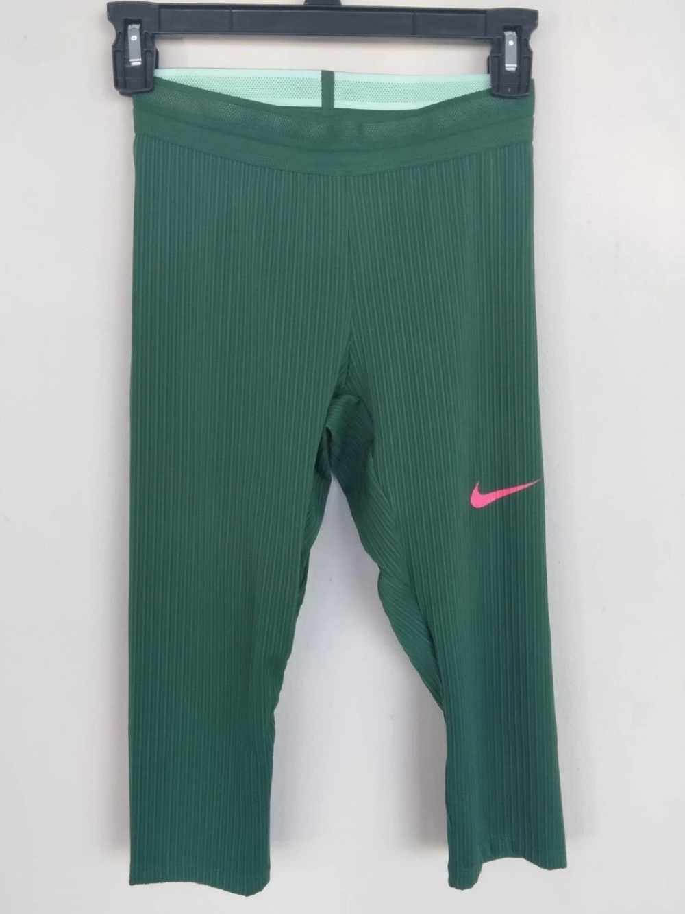 Nike Pro Elite Team Aeroswift 3/4 Tights Green DX9076-000 Women's Size XS